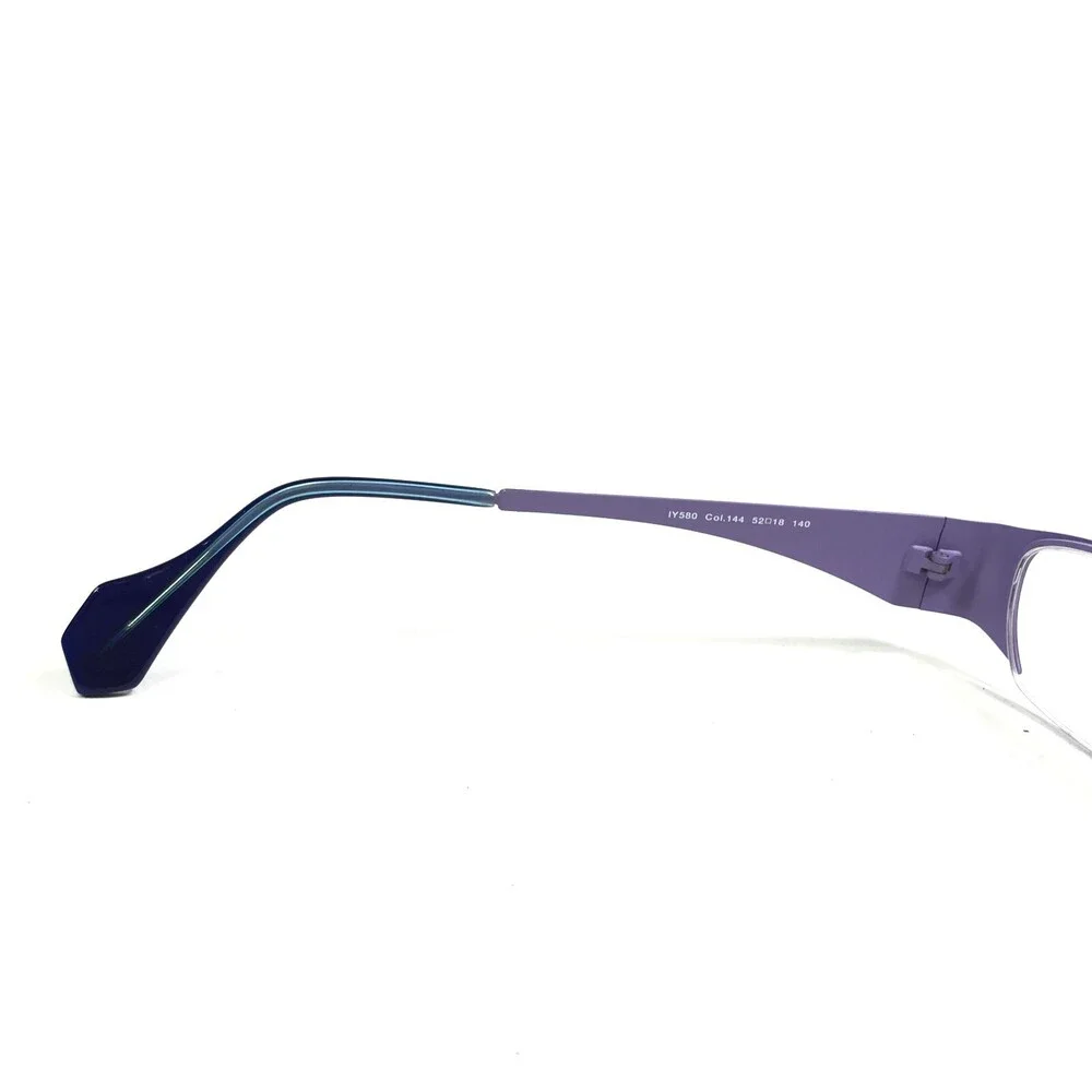 Iyoko-Inyake Eyeglasses Frames IY580 Col. 144 Purple Rectangular 52-18-140